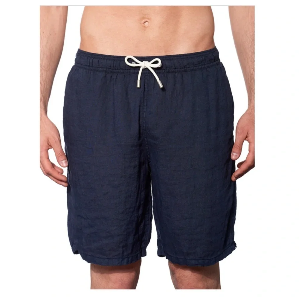 MC2 Saint Barth Gustavia linen shorts navy